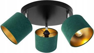 OEM L&aacute;mpara De Techo Colgante L&aacute;mpara De Ara&ntilde;a Plaf&oacute;n Terciopelo Dorado