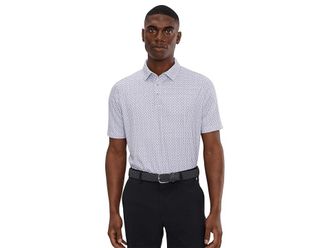 Johnston & Murphy Xc+ Ace Performance Polo Mens Clothing Light Gray Card Suit : 3XL, Polyester/Spandex