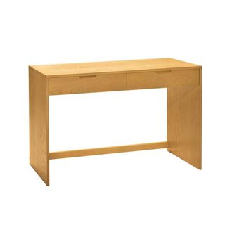 Sweeek Consola de madera con 2 cajones, 120cm, natural