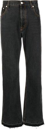 Alexander McQueen Black Straight Mid Rise Jeans