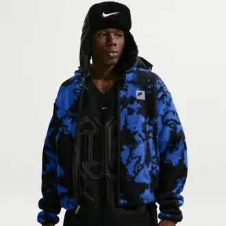 Nike Mens Air High-Pile Fleece Full-Zip Jacket in Blue | IQ5317-480