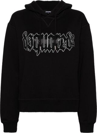 Dsquared2 Black Logo Cotton Hoodie