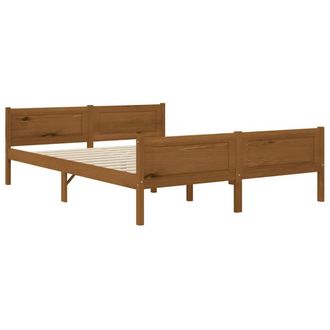 Berkfield Home Bed Frame Solid Pinewood Honey Brown 140x200 cm