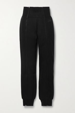 Nike Zip-detailed Cotton-blend Jersey Track Pants - Black - x small,small,medium,large,x large,xx large