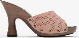 Burberry Check Suede Potter Mules, Size: 37.5