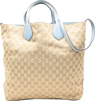 Gucci Pre-owned Printed Tote Bag - Dames - Vintage Shopper - Bruin - ONE Size - Vintage