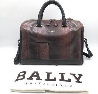 Bally Python Pattern 2WAY Boston Womens Bag (Pre-Owned)