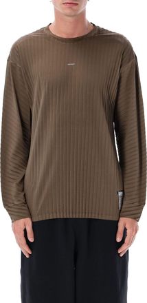 SATISFY Auralite Pleated Olive Long-sleeve T-shirt