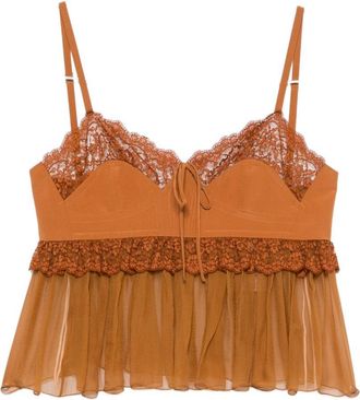 Chlo&eacute; Top stringato in seta Chlo&egrave;