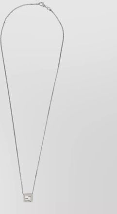Fendi brass pendant necklace