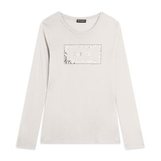 Freddy T-shirt donna manica lunga con stampa animalier oro rosa