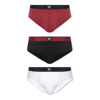 Emporio Armani Bottoms, male, Multicolor, Size: 2XL Three-pack of briefs
