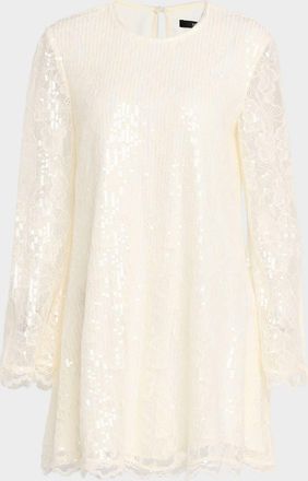 Toccin Gramercy Sequined Lace Mini Dress