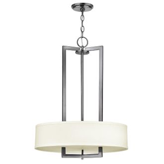 Loops 3 Bulb Chandelier Hanging Pendant LIght Antique Nickel LED E27 60W Bulb in Metallics