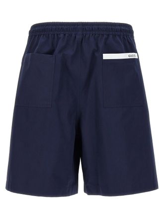 Gucci Cotton Poplin Bermuda Shorts - Navy