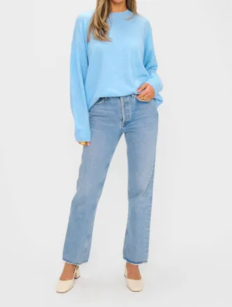 Show me your Mumu Feel Good Knit Sweater In Blue Me Away