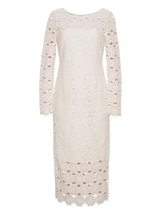 Cara Cara Marsielle lace midi dress - women - Cotton - S - Neutrals