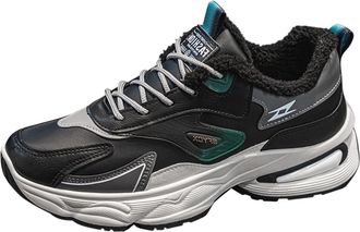 Generic Mens Spring and Autumn Winter Casual Shoes Plus Velvet Warm Mens Work Wear Running Mountaineering Hiking Sports Boots Tall Wading Boots Men (Black, 5.