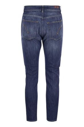 Dondup Mens Dian - Carrot-fit Jeans - Medium Blue Cotton - Size 35 (Waist)
