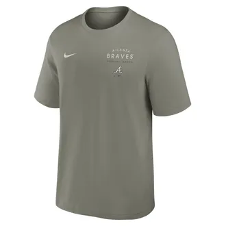 Nike Atlanta Braves Primary Nike Mens Dri-FIT MLB T-Shirt in Grey | 02OZN05KAW-H0Q