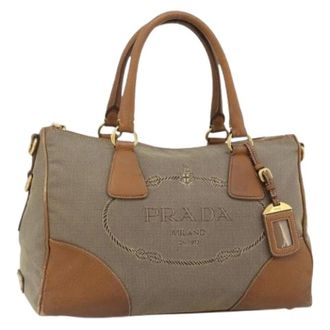 Prada Pre-owned Handbags, female, Brown, Size: ONE SIZE Pre-owned Vintage Hand Bag