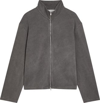 Our Legacy Shrunken Zip-through Cotton-knit Jumper - Grey - XL