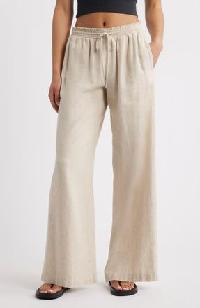 BP. Linen Blend Beach Pants in Natural at Nordstrom, Size Xx-Large
