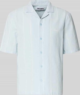 Review Regular Fit Freizeithemd aus Baumwoll-Leinen-Mix mit Reverskragen in Hellblau, Gr&ouml;&szlig;e XL
