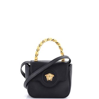 Versace La Medusa Chain Top Handle Bag Leather Small