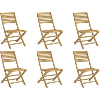 vidaXL Vidaxl - Sillas De Jard&iacute;n Plegables 6 Uds Madera Acacia 48,5x61,5x87 Cm