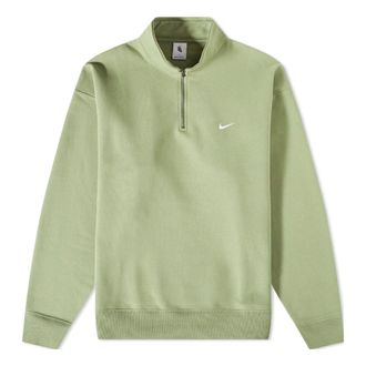 Nike Solo Swoosh Quarter-Zip Sweayshirt Oil Green DQ5209-386