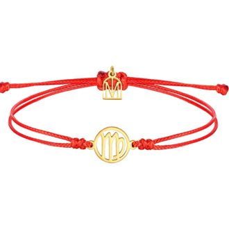 Mantra Zodiac Thread Bracelet in Virgo Yellow Gold at Nordstrom
