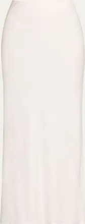 Anemos Bias-Cut Stretch Twill Maxi Skirt