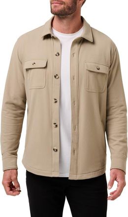 Travis Mathew Polar Fleece Shirt Jacket in Weathered Teak at Nordstrom, Size X-Large