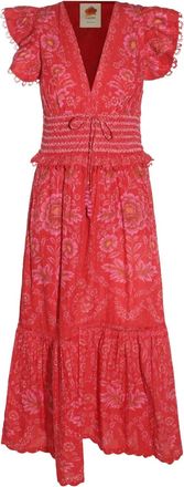 Farm Rio Abito lungo a fiori - Rosso