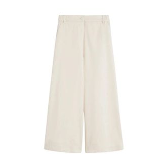 Max Mara Wide Trousers, female, Beige, Size: 2XS Ariete Wide Trousers