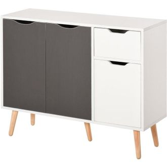 HOMCOM Homcom - Storage Cabinet Sideboard with Drawer Bedroom, Living Room, Home Office Grey
