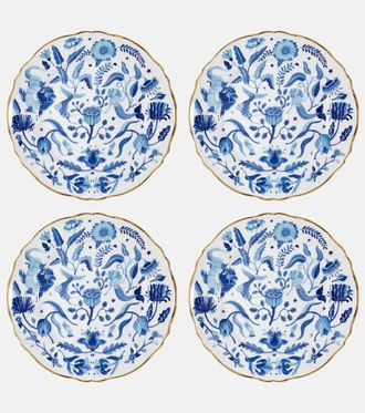 BITOSSI HOME Marino set of 4 porcelain dinner plates