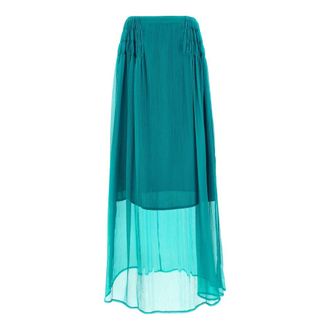Dries Van Noten Rokken, Dames, Groen, M, Lange Scarlett Rok
