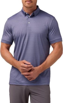 Mizzen+Main Versa Trim Fit Performance Golf Polo in Purple Dusk Multi Circle at Nordstrom, Size Xx-Large