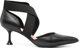 Marc Ellis 60 mm pumps met elastische band - Zwart