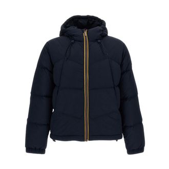 K-Way Jassen, Heren, Blauw, M, Nylon, Gewatteerd Donsjack