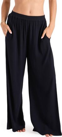 Volcom Stoneshine Junki Wide Leg Cover-Up Pants in Black at Nordstrom, Size X-Small