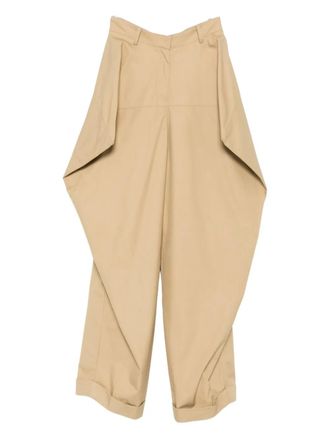 Viktor & Rolf triangle-shaped organic-cotton trousers - women - Organic Cotton - S - Neutrals