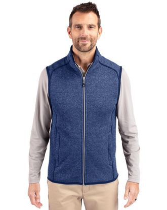Cutter & Buck Mainsail Sweater-Knit Mens Full Zip Vest