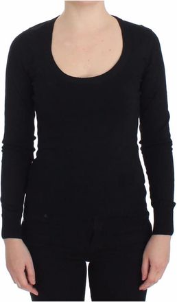 Dolce & Gabbana Luxe Crewneck Sweater - Zwart - Dames - Longsleeves - Zwart - XS - Katoen - Tops
