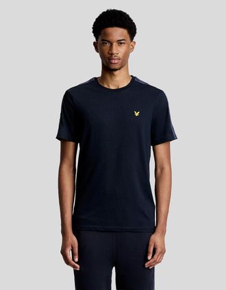 Lyle & Scott Lyle And Scott Mens Sports Jacquard Tape T-Shirt - Navy - Size: 34