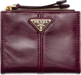 Prada Portafoglio con zip - Rosso