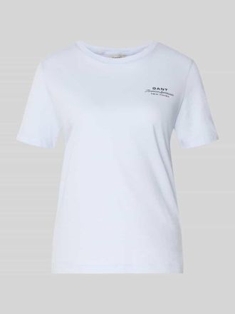 GANT T-Shirt mit Label-Print und Rundhalsausschnitt in Hellblau, Gr&ouml;&szlig;e XXL