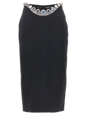 DAVID KOMA Puffer Circle Embroidery Skirt